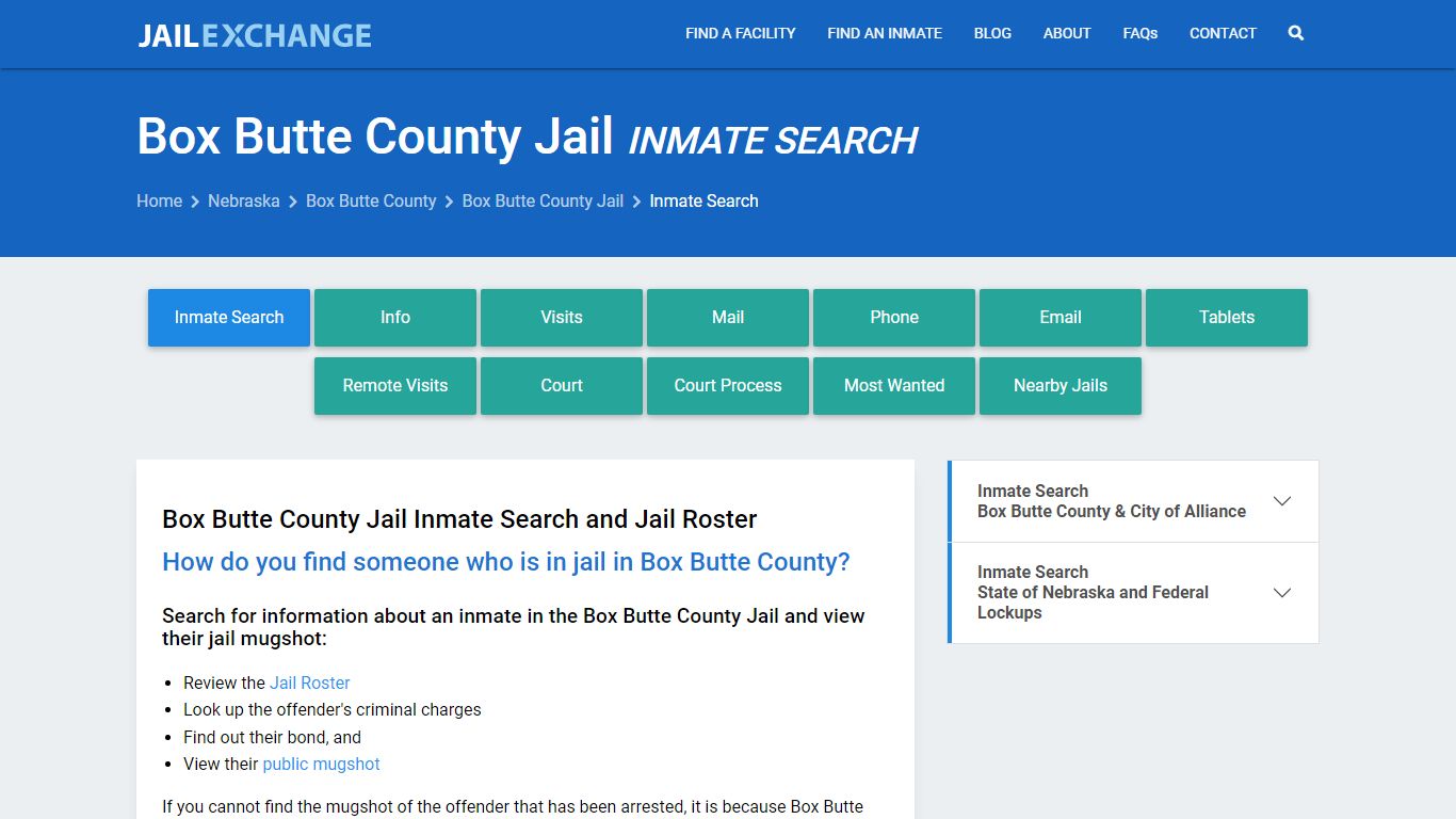 Inmate Search: Roster & Mugshots - Box Butte County Jail, NE